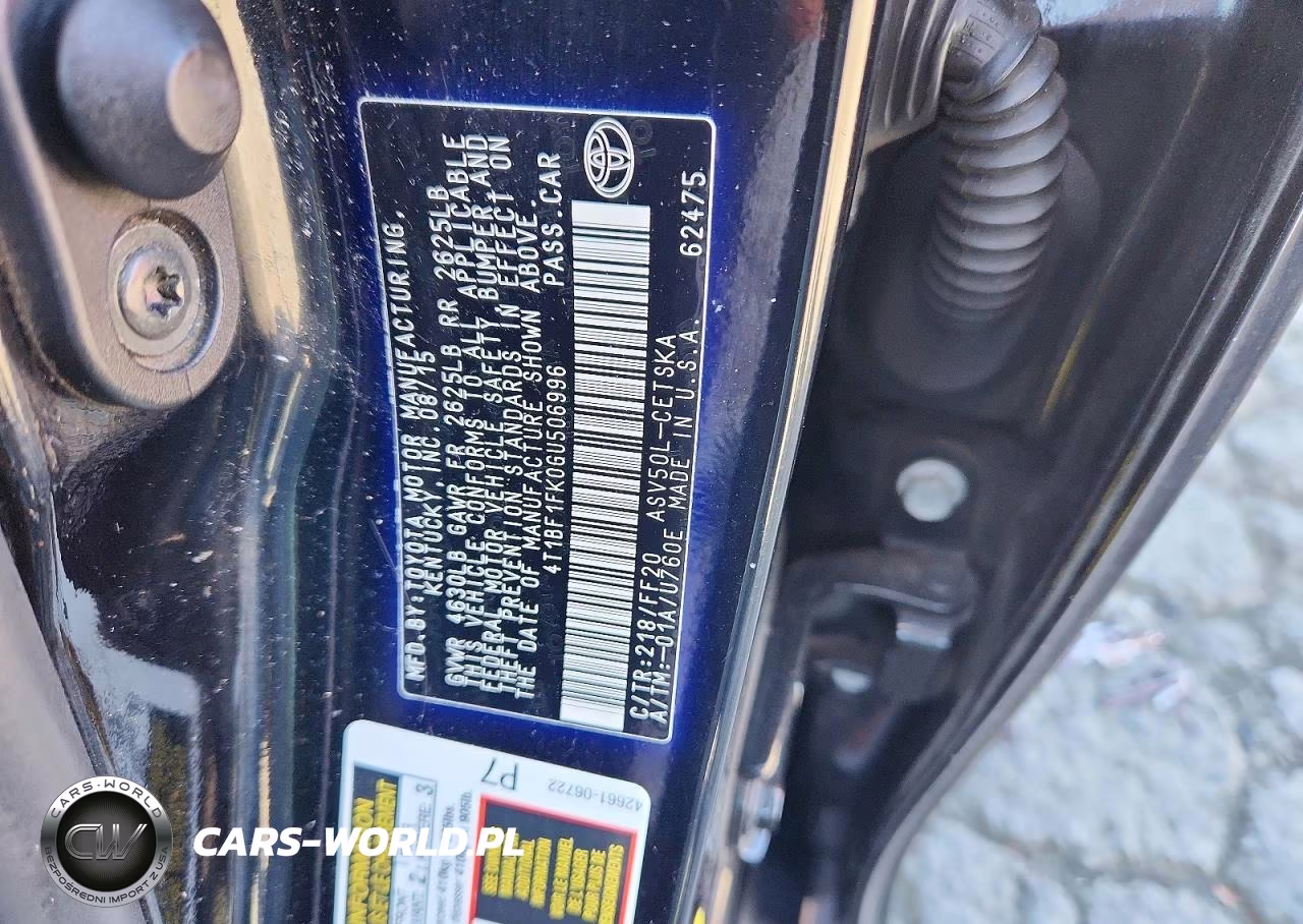 2016 Toyota Camry Se VIN:4T1BF1FK0GU506996 - 13