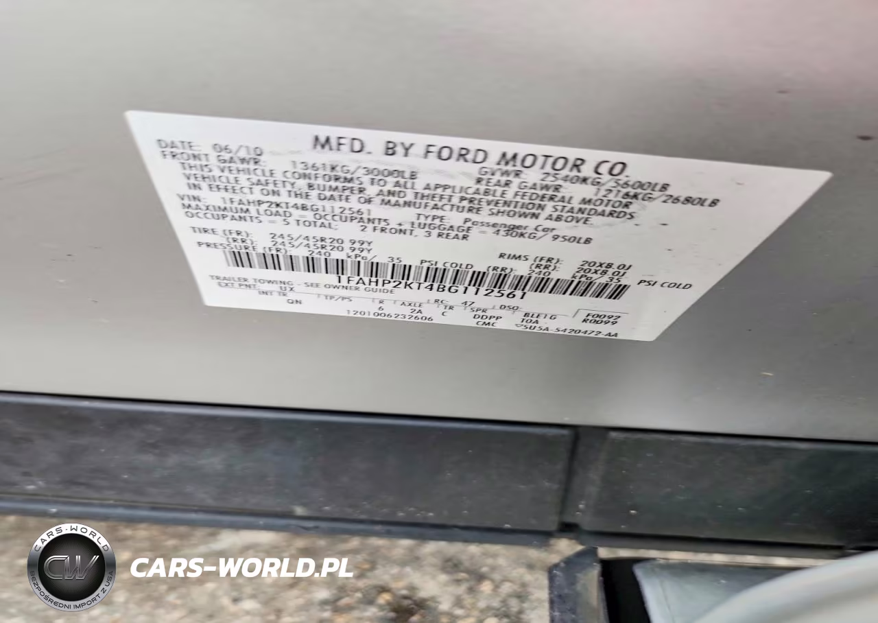 2011 Ford Taurus Sho VIN:1FAHP2KT4BG112561 - 12