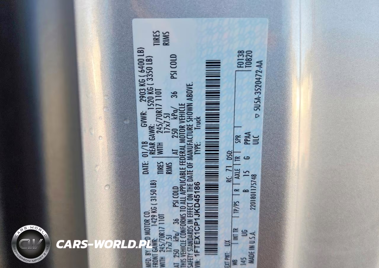 2018 Ford F150 Super Cab VIN:1FTEX1CP1JKD45186 - 12