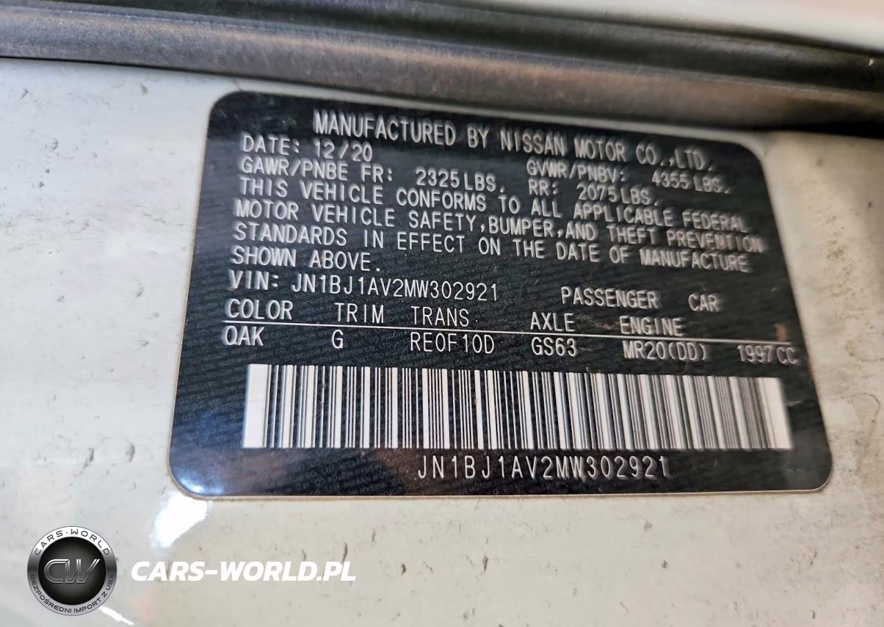 2021 Nissan Rogue Sport S VIN:JN1BJ1AV2MW302921 - 13