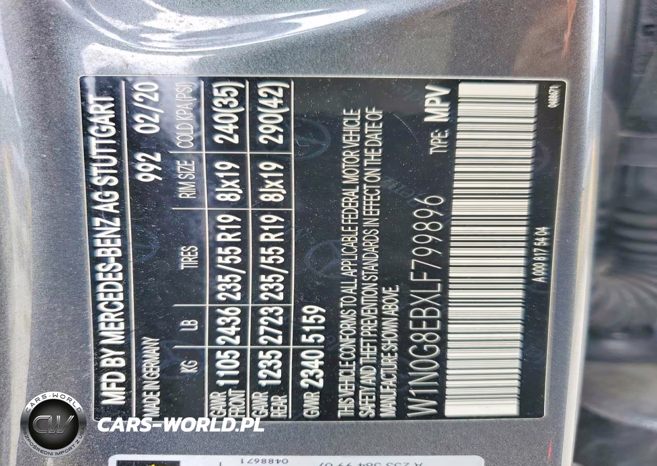 2020 Mercedes-Benz Glc 300 4Matic VIN:W1N0G8EBXLF799896 - 14