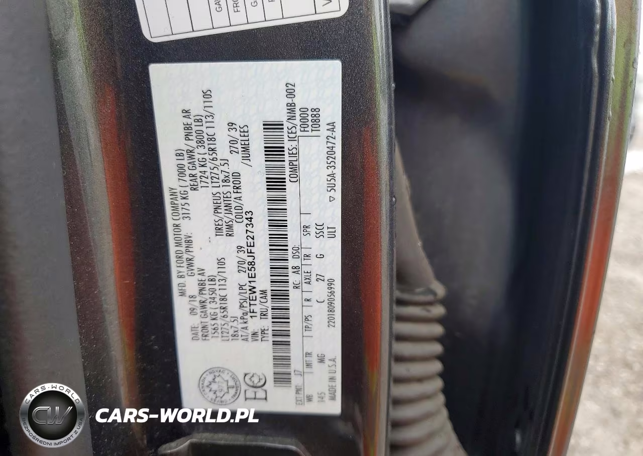 2018 Ford F150 Supercrew VIN:1FTEW1E58JFE27343 - 12