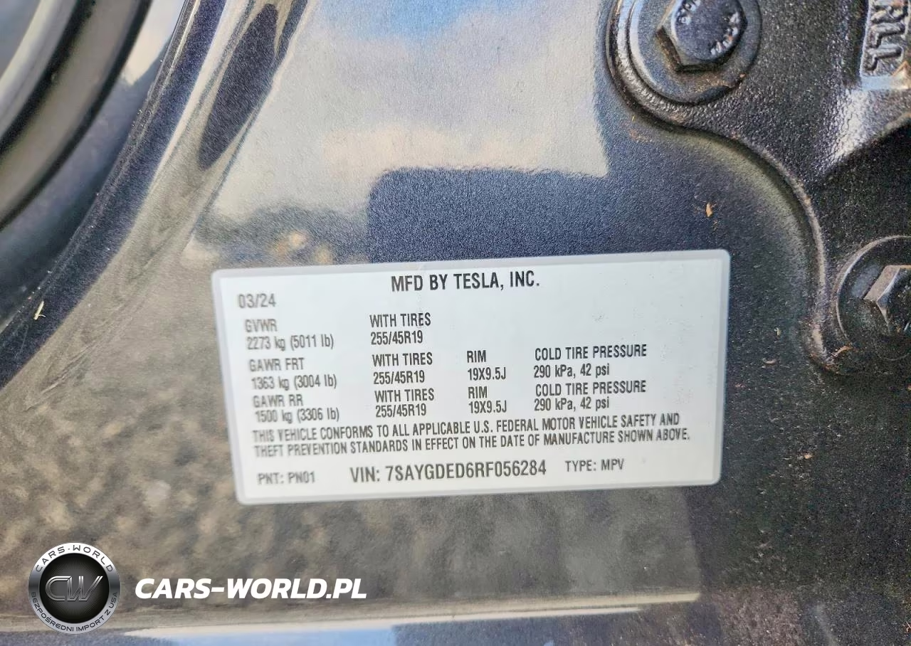 2024 Tesla Model Y VIN:7SAYGDED6RF056284 - 12