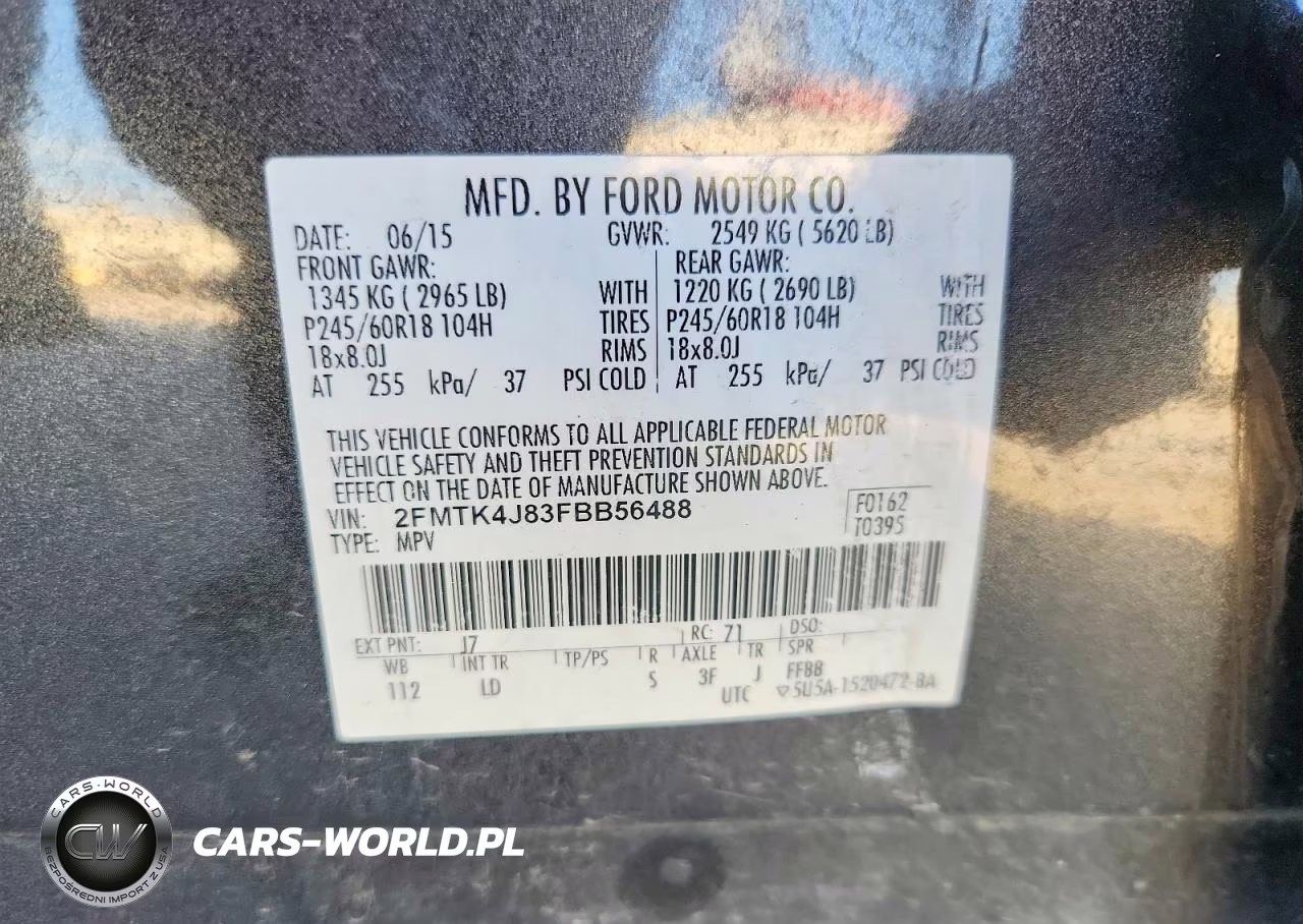 2015 Ford Edge Sel VIN:2FMTK4J83FBB56488 - 13
