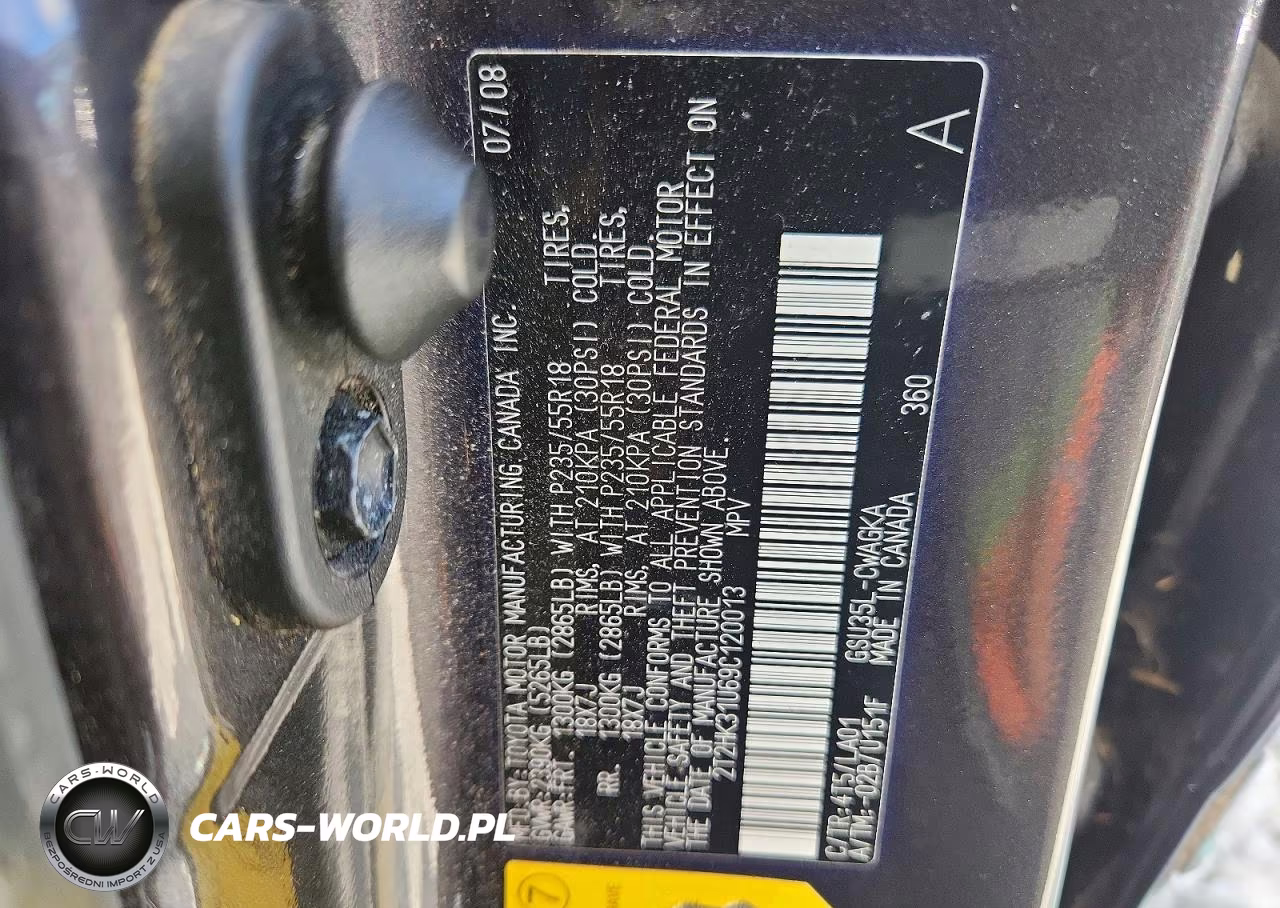 2009 Lexus Rx 350 VIN:2T2HK31U69C120013 - 13