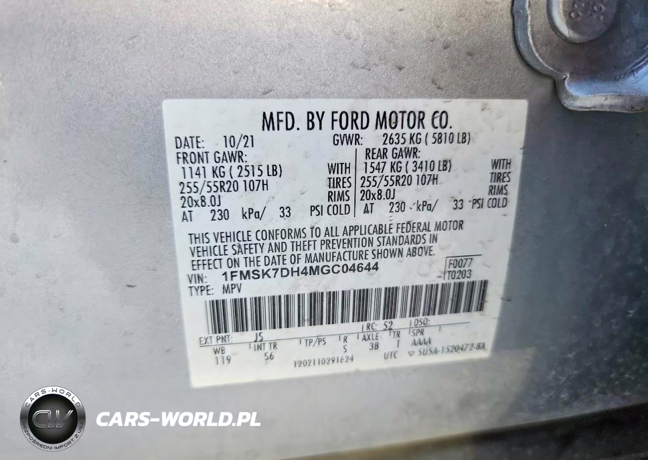 2021 Ford Explorer Xlt VIN:1FMSK7DH4MGC04644 - 14