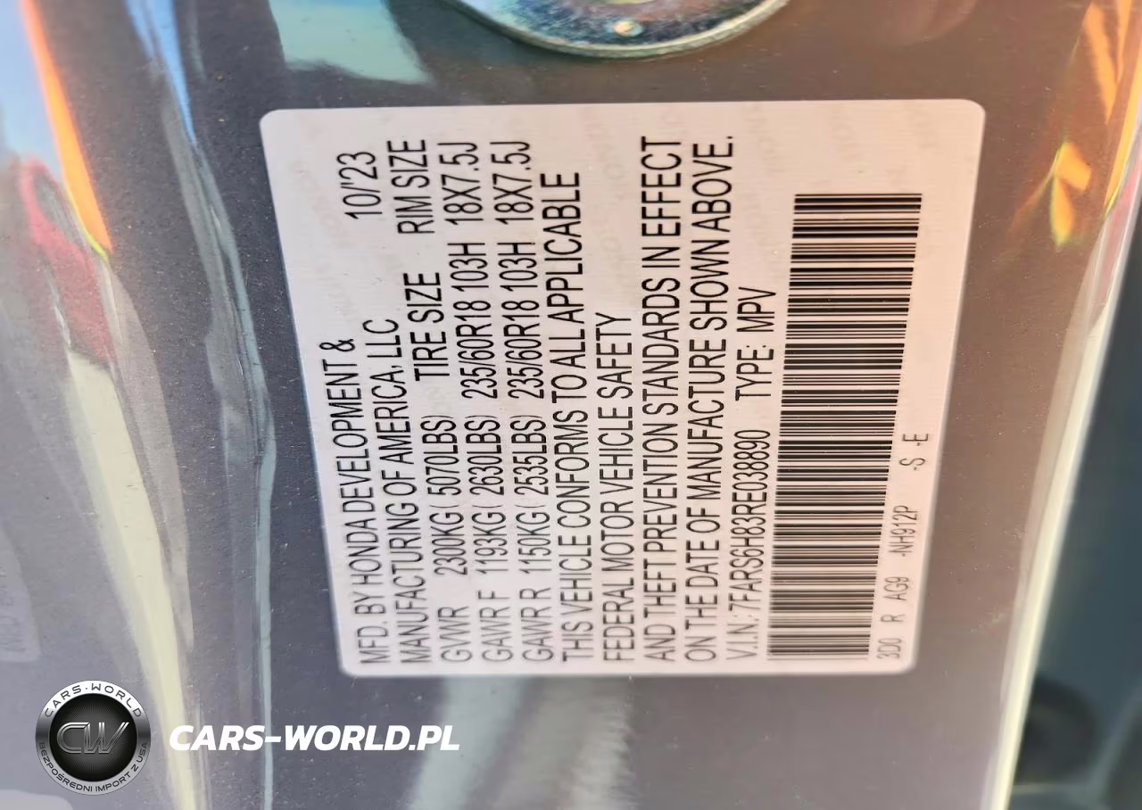 2024 Honda Cr-V Sport-L VIN:7FARS6H83RE038890 - 14