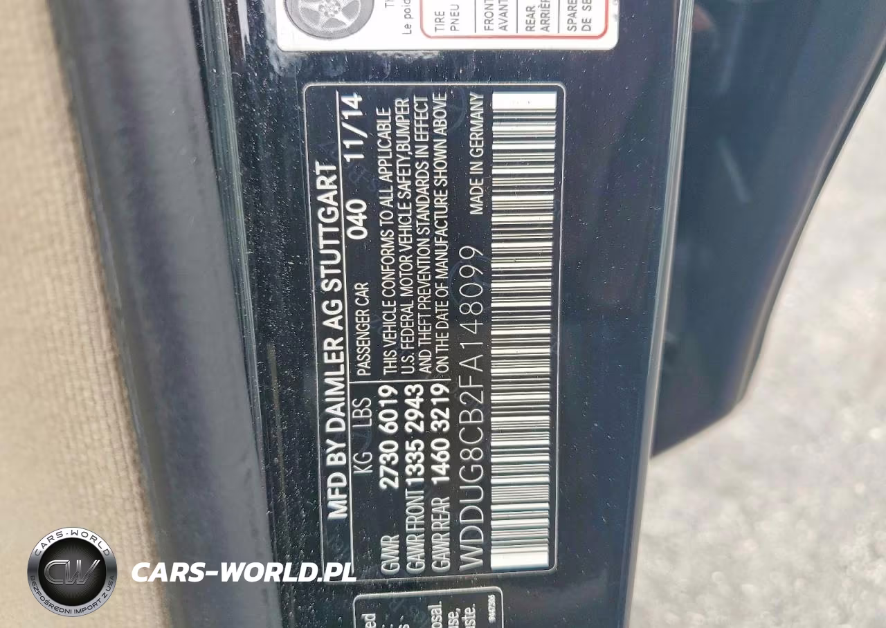 2015 Mercedes-Benz S 550 VIN:WDDUG8CB2FA148099 - 12