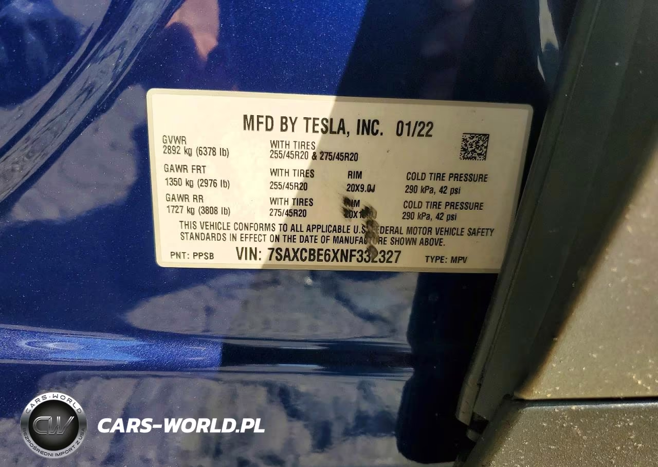 2022 Tesla Model X VIN:7SAXCBE6XNF332327 - 13