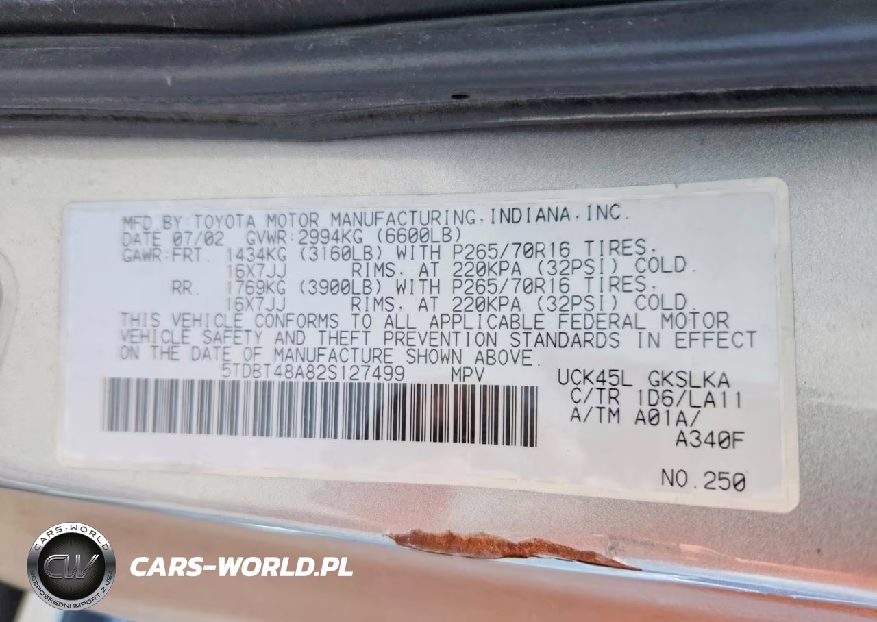 2002 Toyota Sequoia Limited VIN:5TDBT48A82S127499 - 14