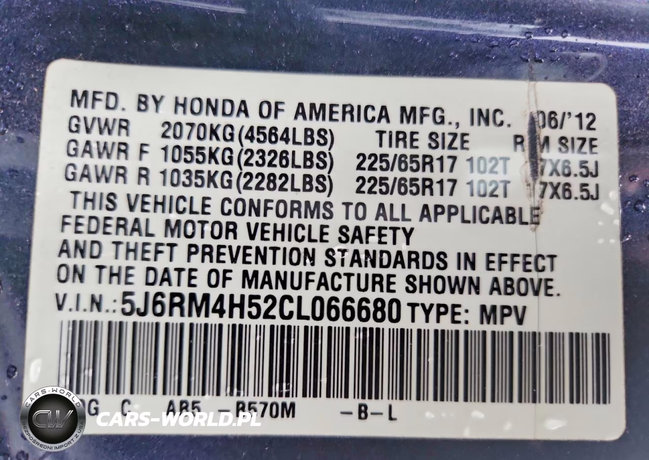 2012 Honda Cr-V Ex VIN:5J6RM4H52CL066680 - 14