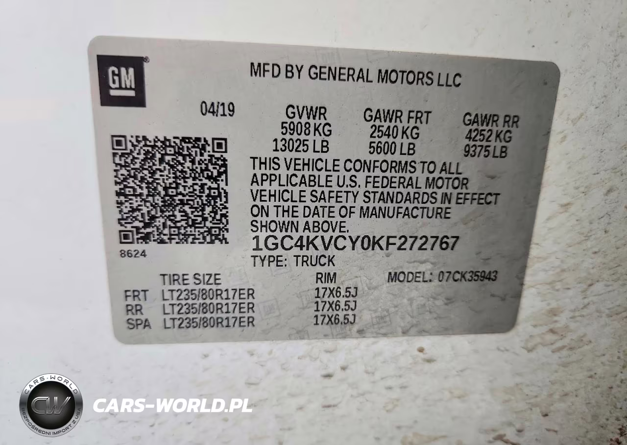 2019 Chevrolet Silverado K3500 VIN:1GC4KVCY0KF272767 - 13