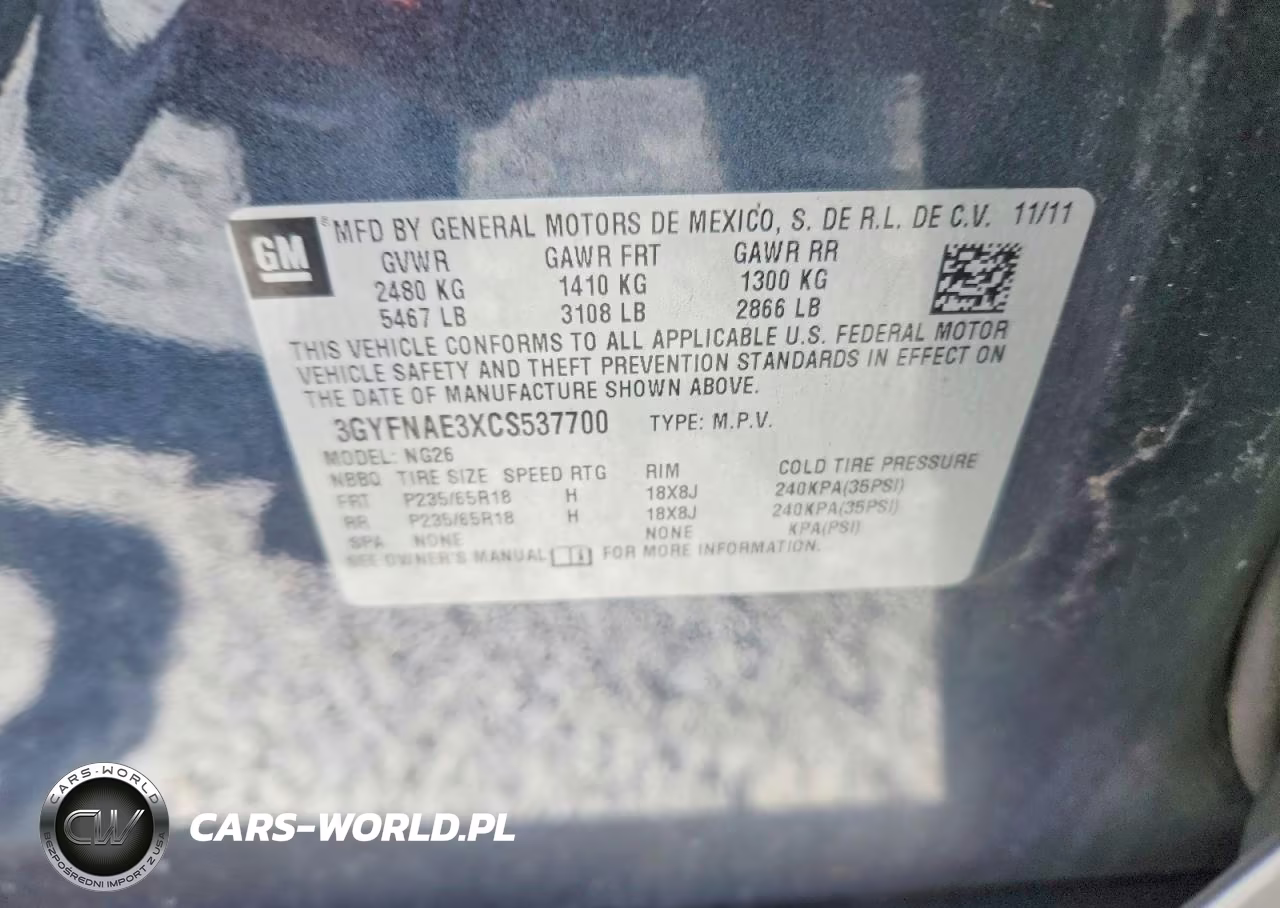 2012 Cadillac Srx Luxury Collection VIN:3GYFNAE3XCS537700 - 13