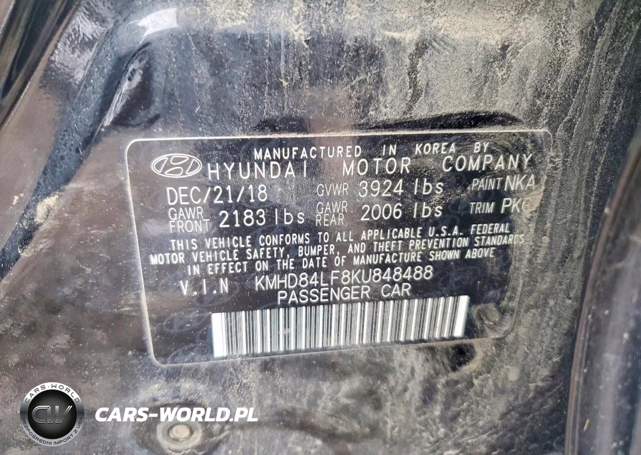 2019 Hyundai Elantra Value Edition VIN:KMHD84LF8KU848488 - 12