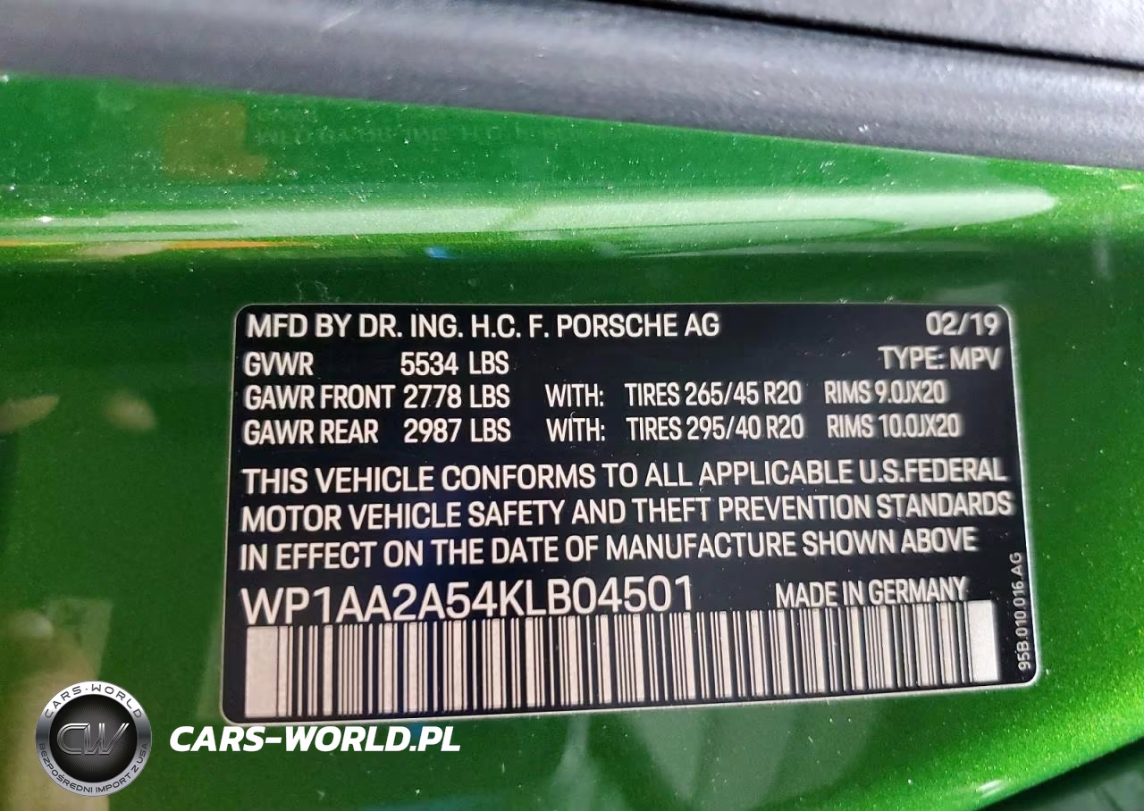 2019 Porsche Macan VIN:WP1AA2A54KLB04501 - 14