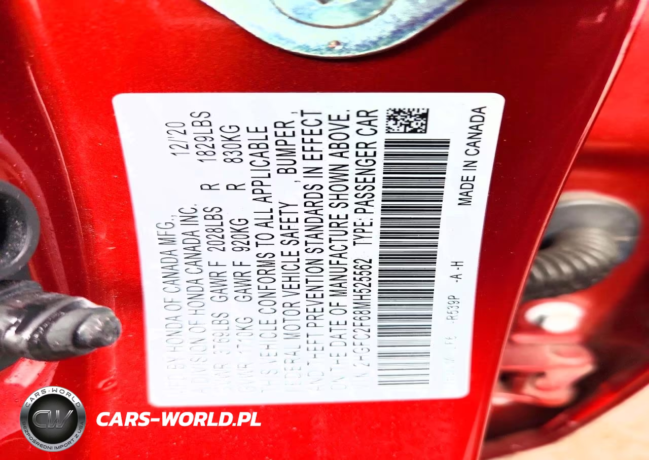 2021 Honda Civic Lx VIN:2HGFC2F68MH525562 - 11
