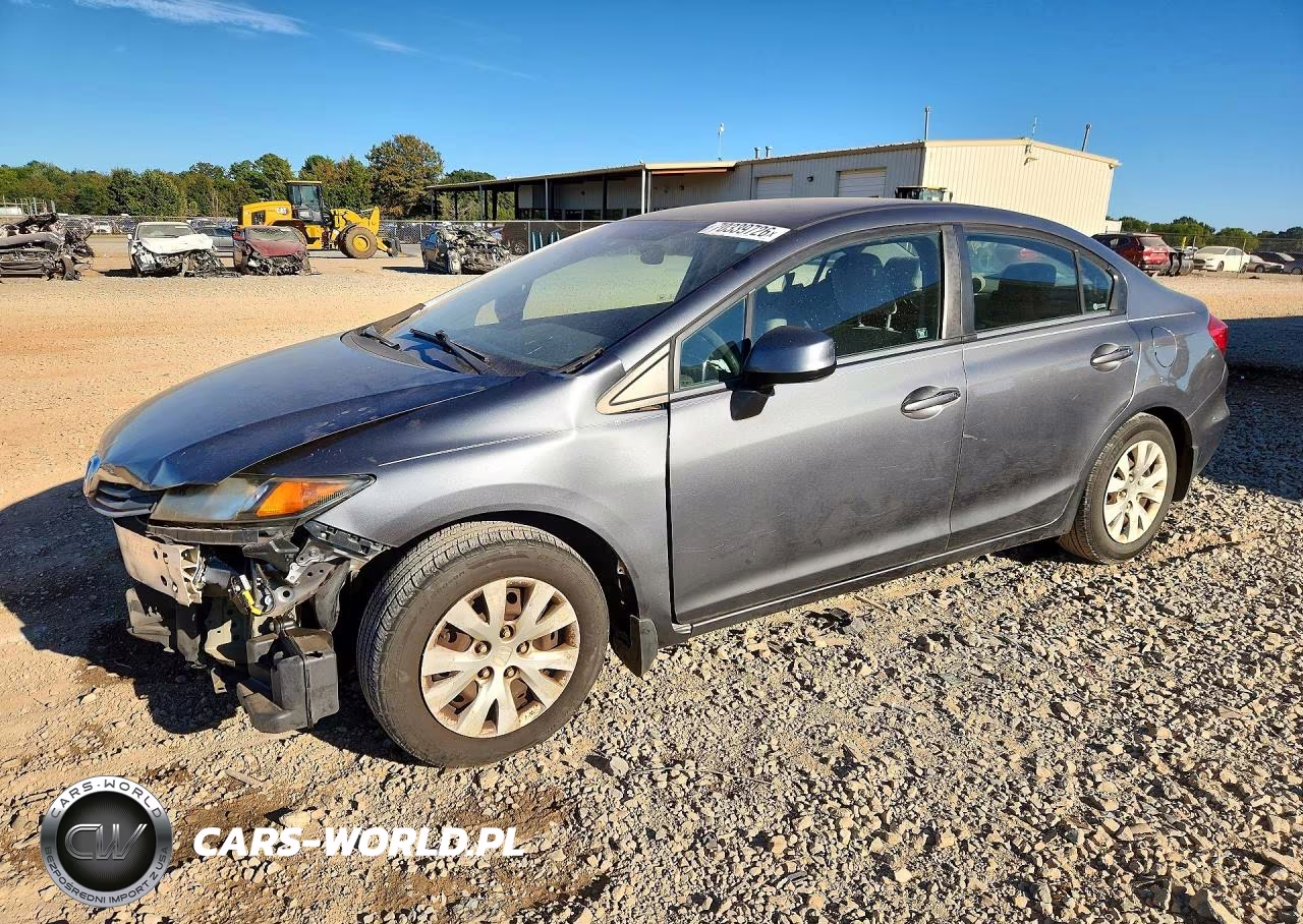 2012 Honda Civic Lx VIN:19XFB2F55CE091765 - 1