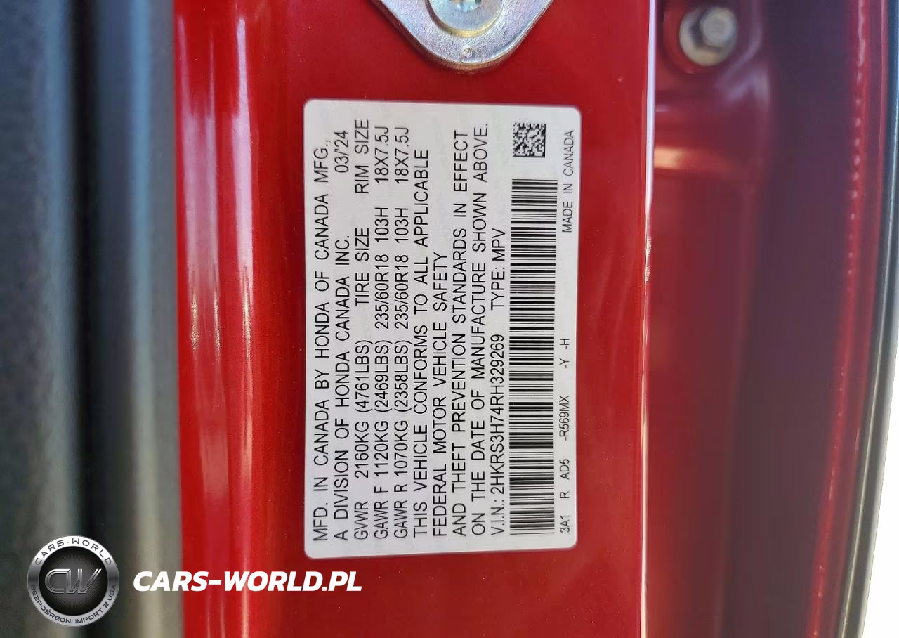 2024 Honda Cr-V Exl VIN:2HKRS3H74RH329269 - 13