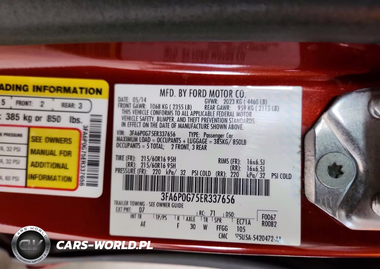 2014 Ford Fusion S VIN:3FA6P0G75ER337656 - 12