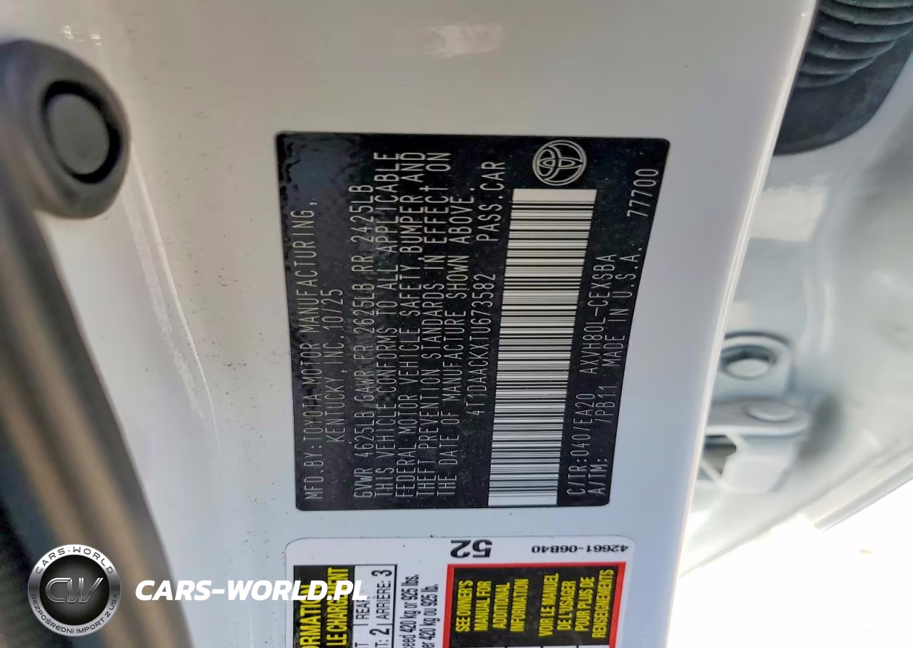 2026 Toyota Camry Se VIN:4T1DAACKXTU673582 - 13