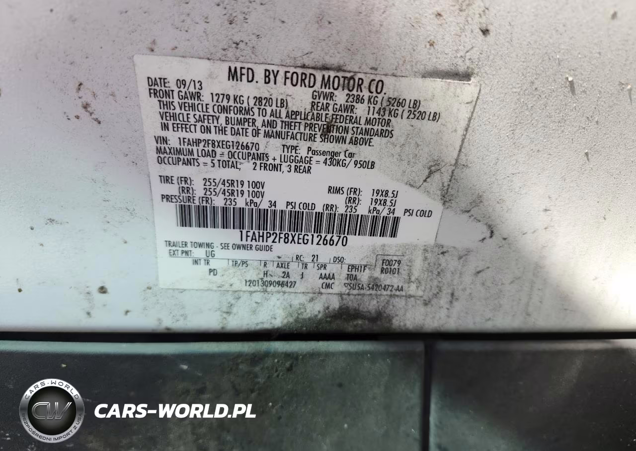 2014 Ford Taurus Limited VIN:1FAHP2F8XEG126670 - 13