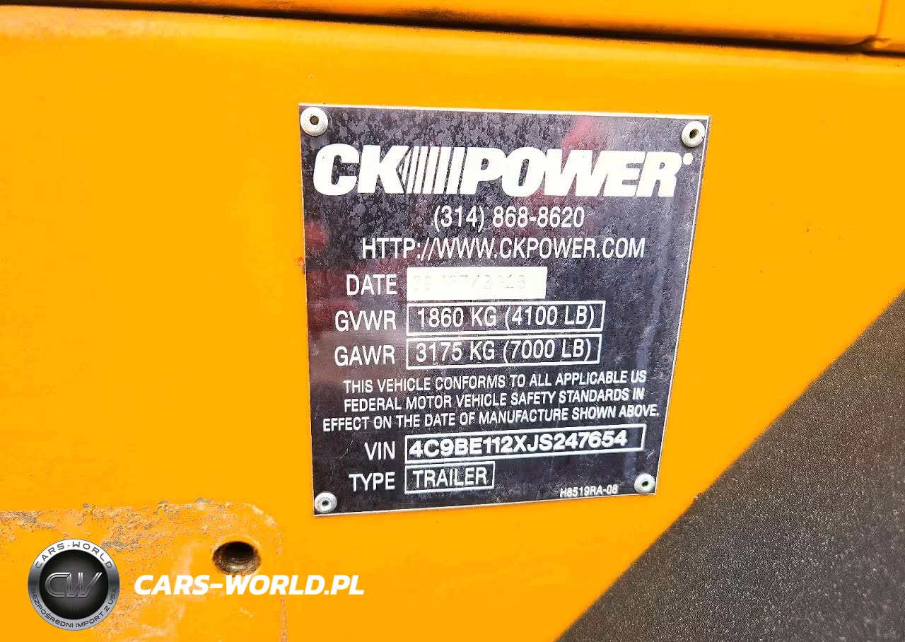 2018 Ck Power Generator VIN:4C9BE112XJS247654 - 10
