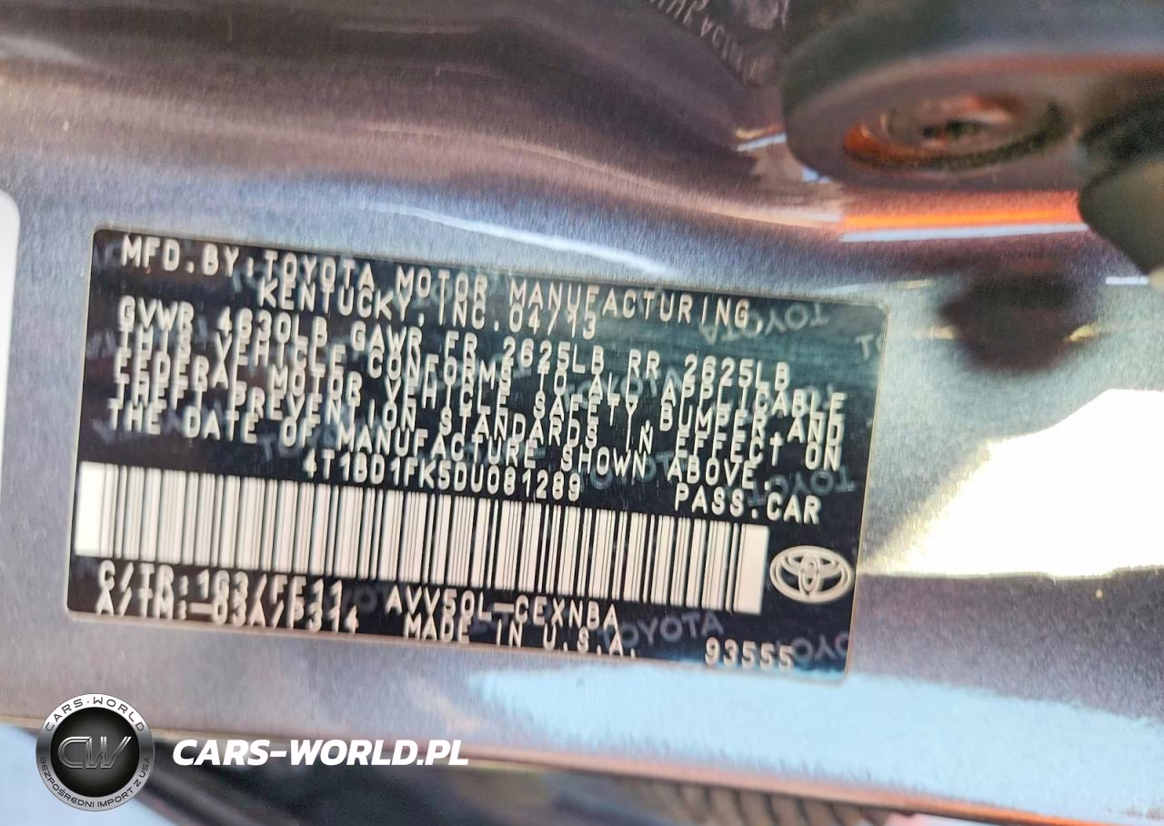 2013 Toyota Camry Hybrid Le VIN:4T1BD1FK5DU081289 - 12