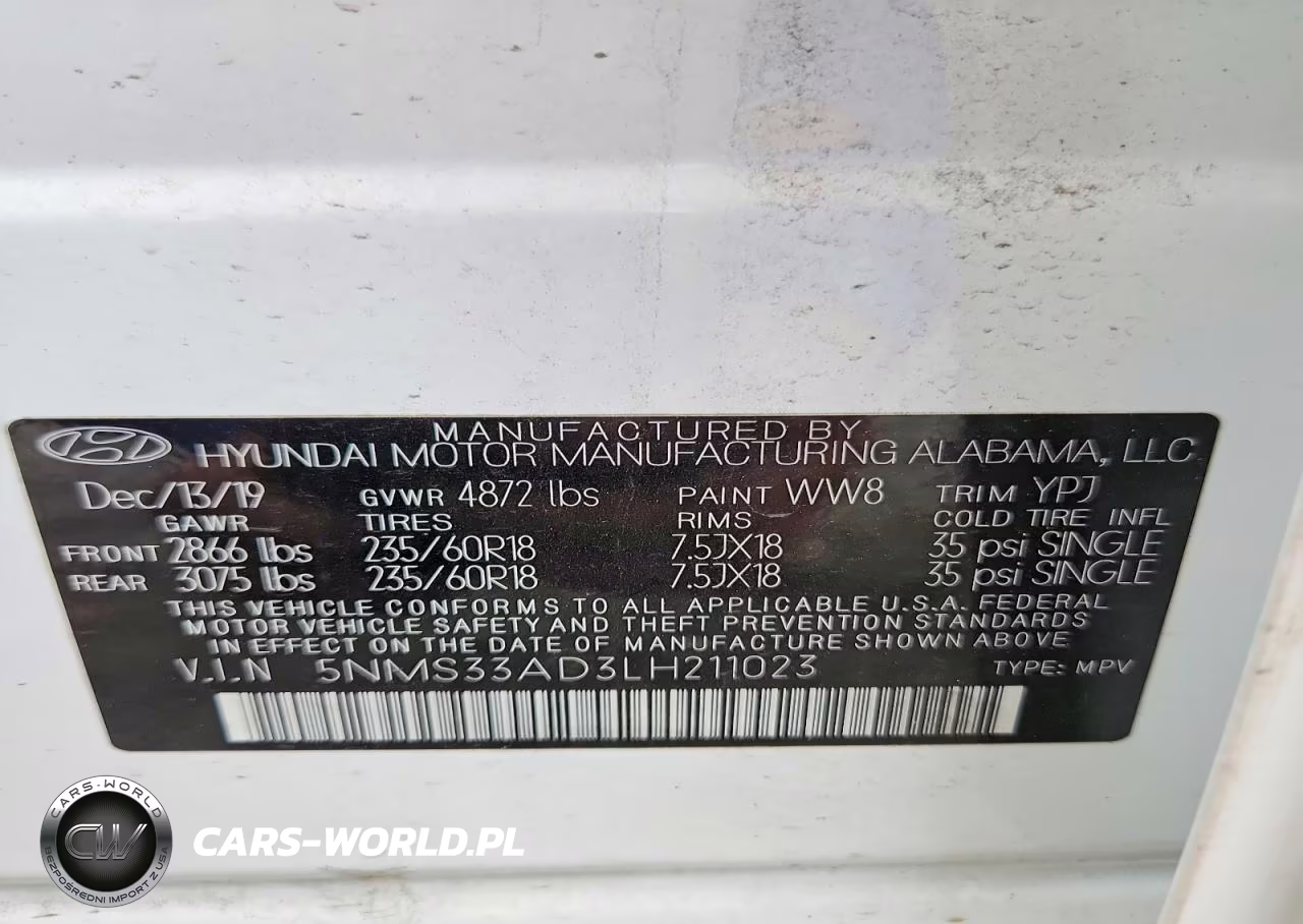 2020 Hyundai Santa Fe Sel VIN:5NMS33AD3LH211023 - 14