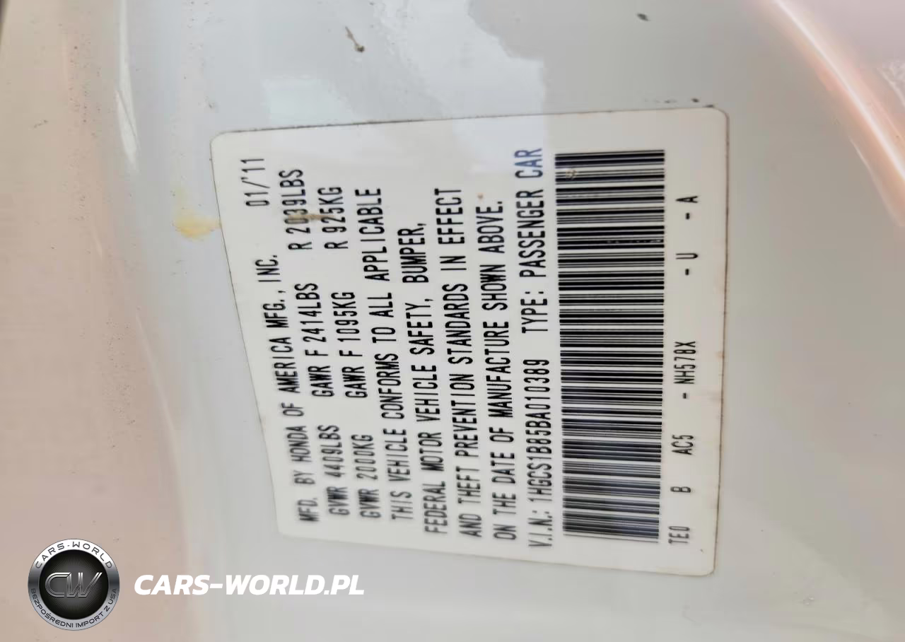 2011 Honda Accord Exl VIN:1HGCS1B85BA010389 - 13