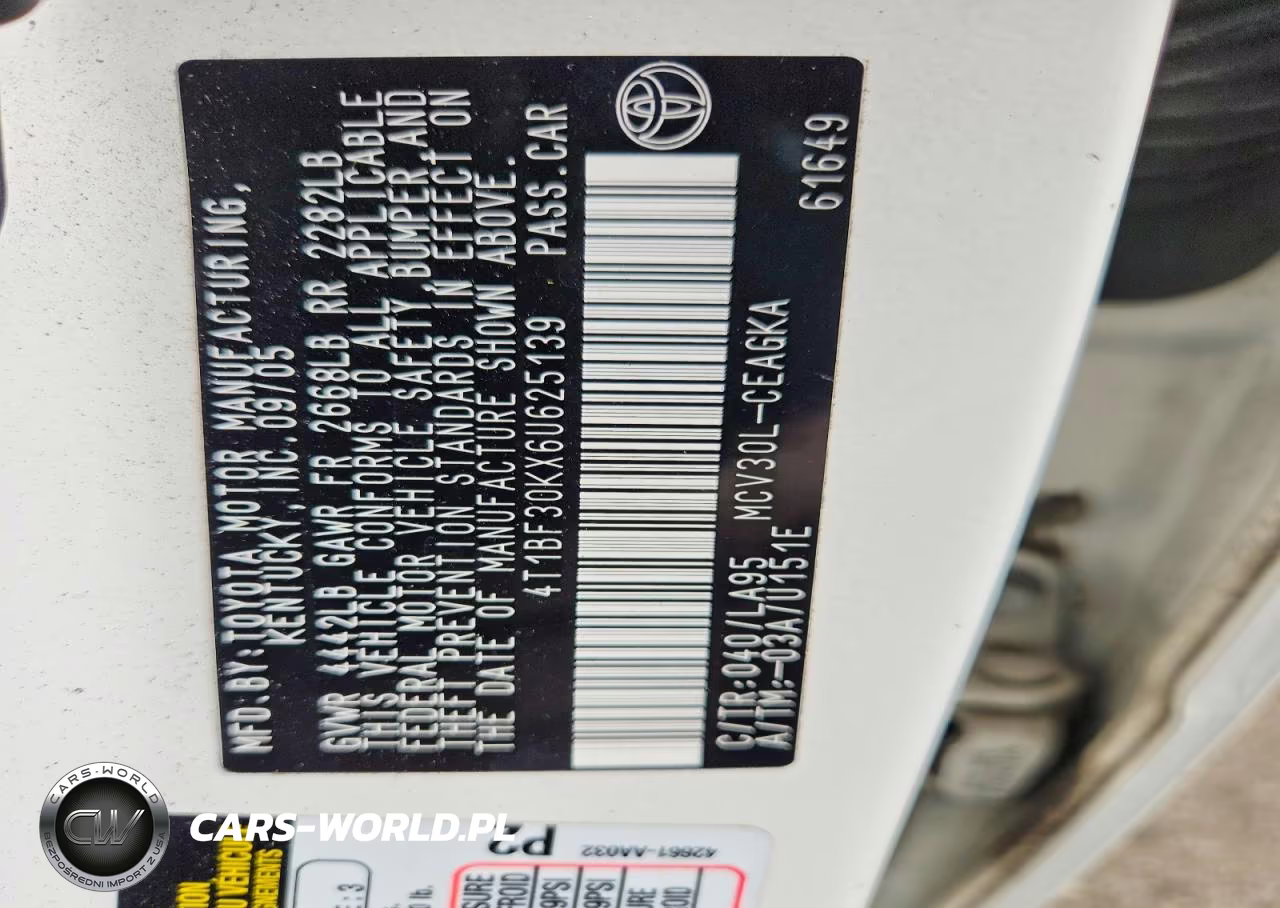 2006 Toyota Camry Xle V6 VIN:4T1BF30KX6U625139 - 12