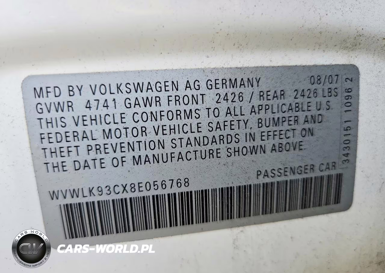 2008 Volkswagen Passat Wagon Komfort VIN:WVWLK93CX8E056768 - 13