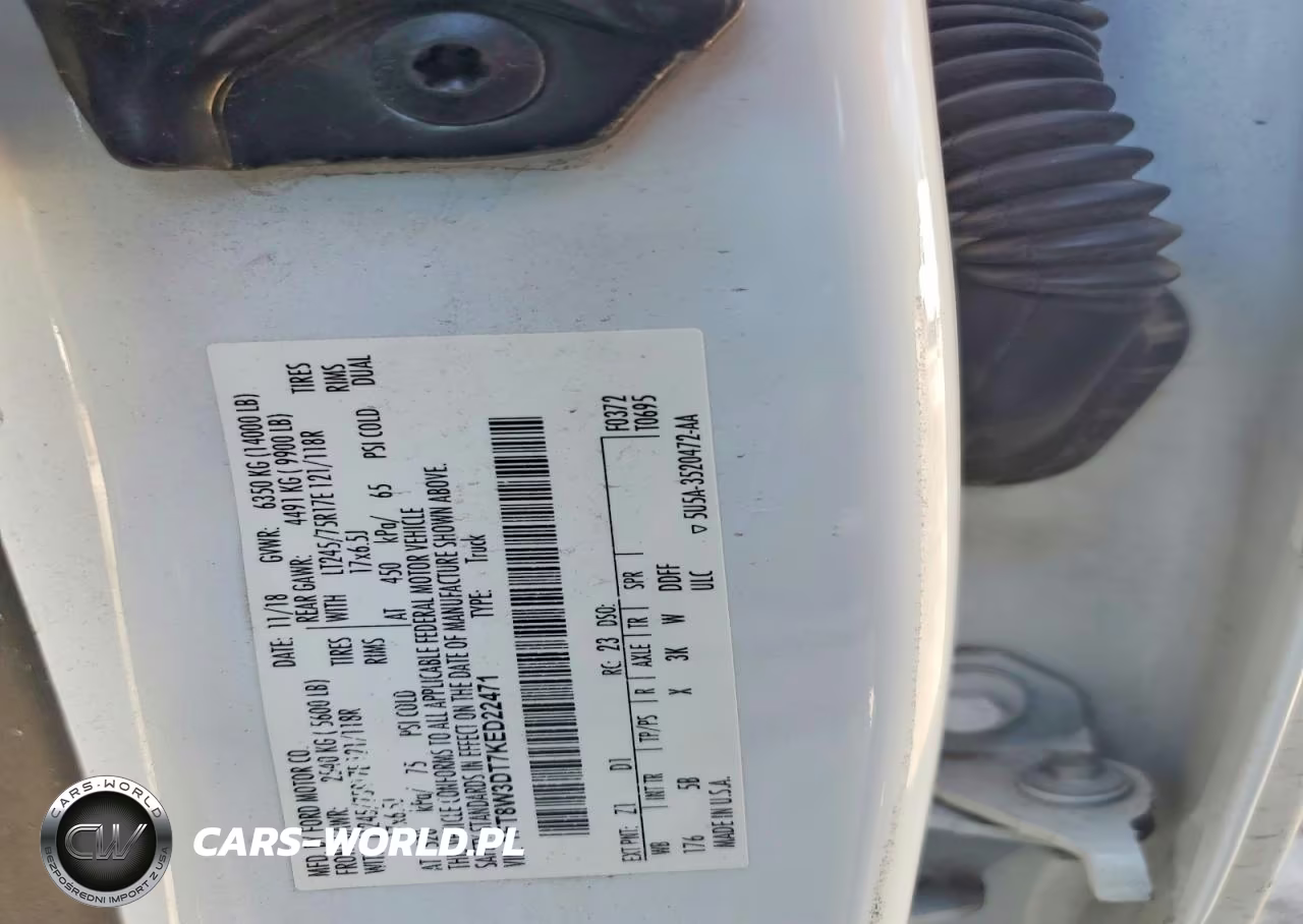 2019 Ford F350 Super Duty VIN:1FT8W3DT7KED22471 - 12