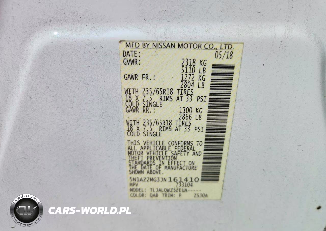 2018 Nissan Murano Sv VIN:5N1AZ2MG3JN161410 - 13