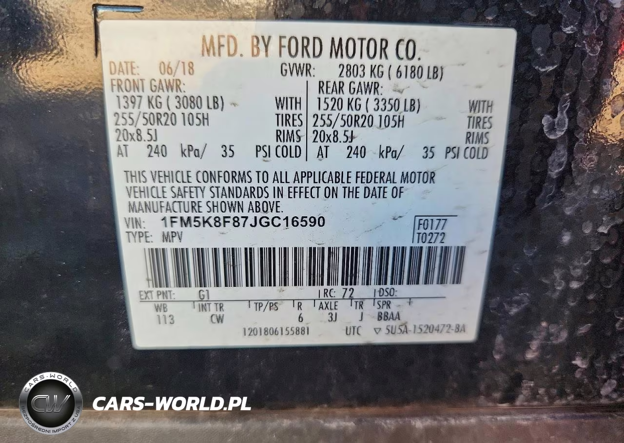 2018 Ford Explorer Limited VIN:1FM5K8F87JGC16590 - 14