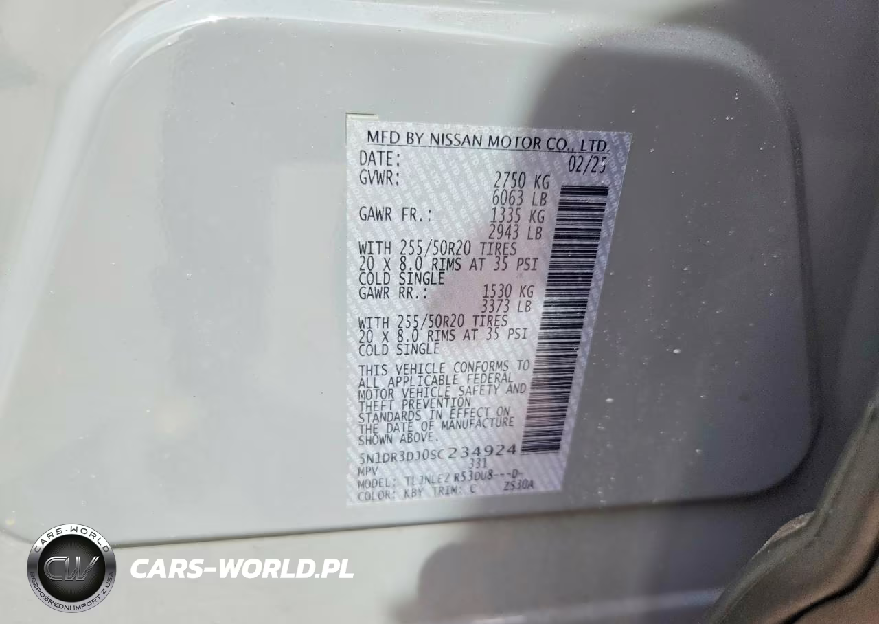 2025 Nissan Pathfinder Platinum VIN:5N1DR3DJ0SC234924 - 13