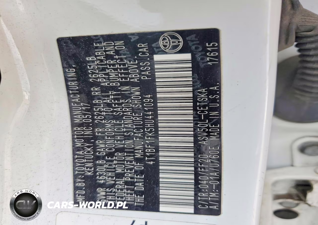 2017 Toyota Camry Se VIN:4T1BF1FK5HU441094 - 12