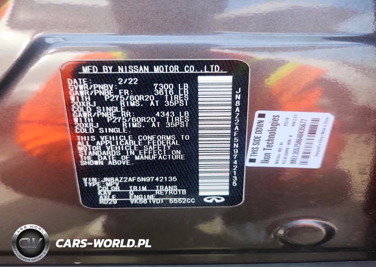 2022 Infiniti Qx80 Luxe VIN:JN8AZ2AF5N9742135 - 13