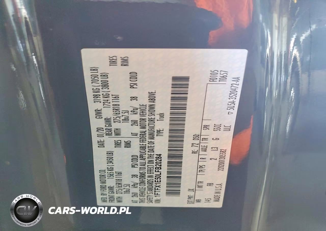 2020 Ford F150 Super Cab VIN:1FTFX1E50LFB20284 - 13