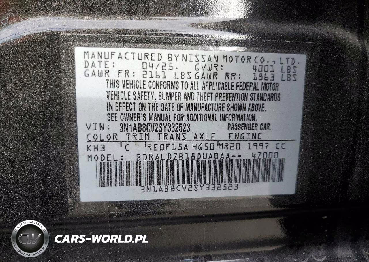 2025 Nissan Sentra Sv VIN:3N1AB8CV2SY332523 - 13