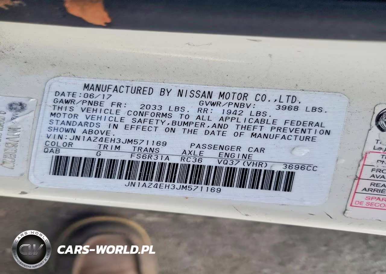 NISSAN 370Z VIN:JN1AZ4EH3JM571169 - 13