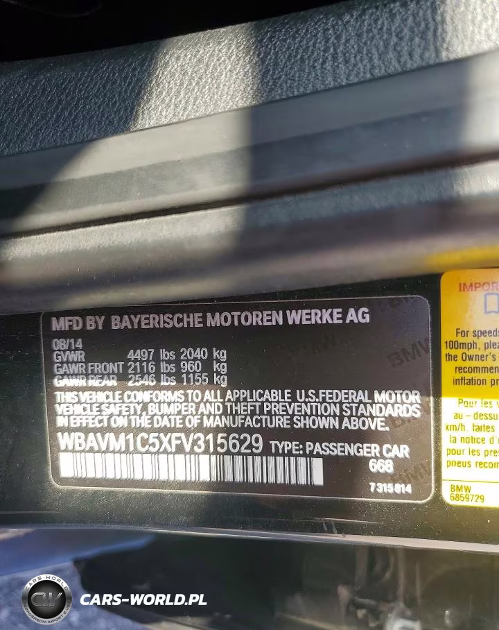 2015 BMW X1 Sdrive28I VIN:WBAVM1C5XFV315629 - 13