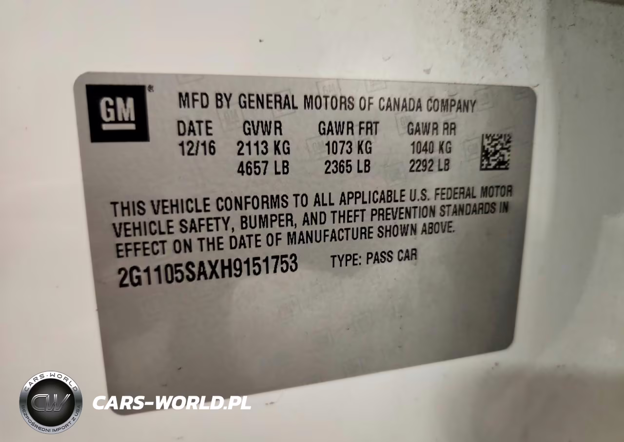 2017 Chevrolet Impala Lt VIN:2G1105SAXH9151753 - 13