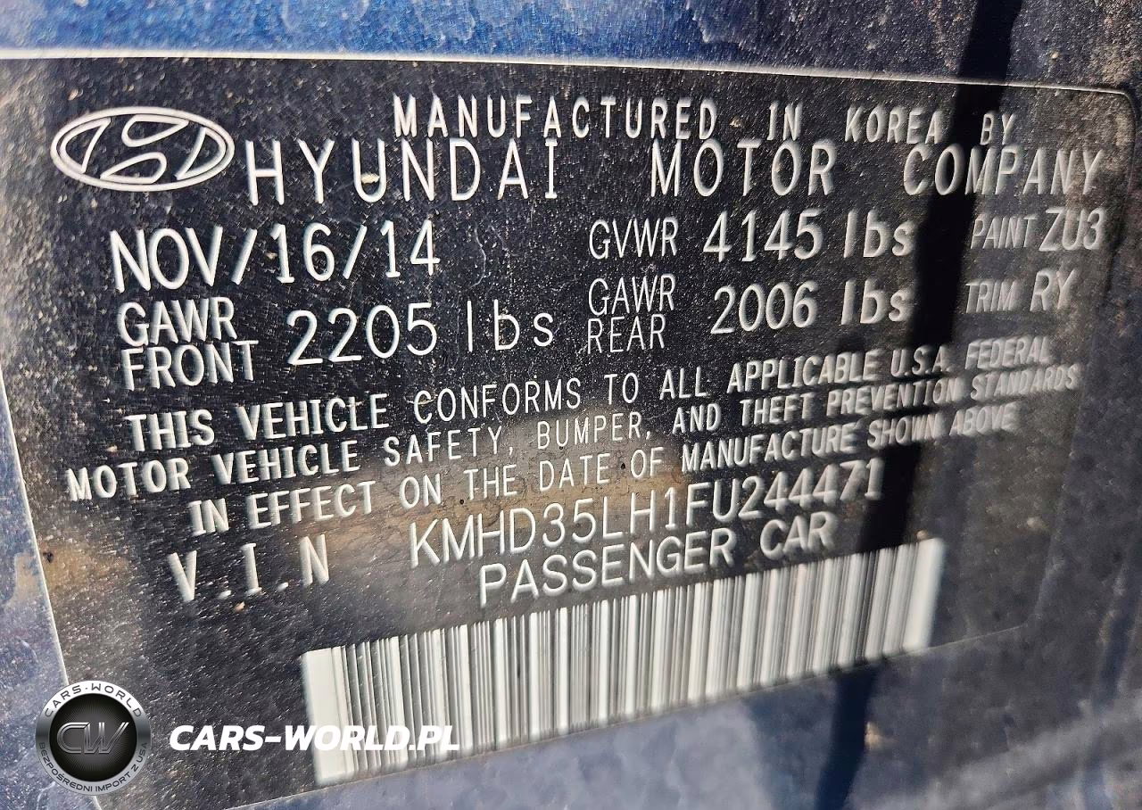 2015 Hyundai Elantra Gt Base VIN:KMHD35LH1FU244471 - 12