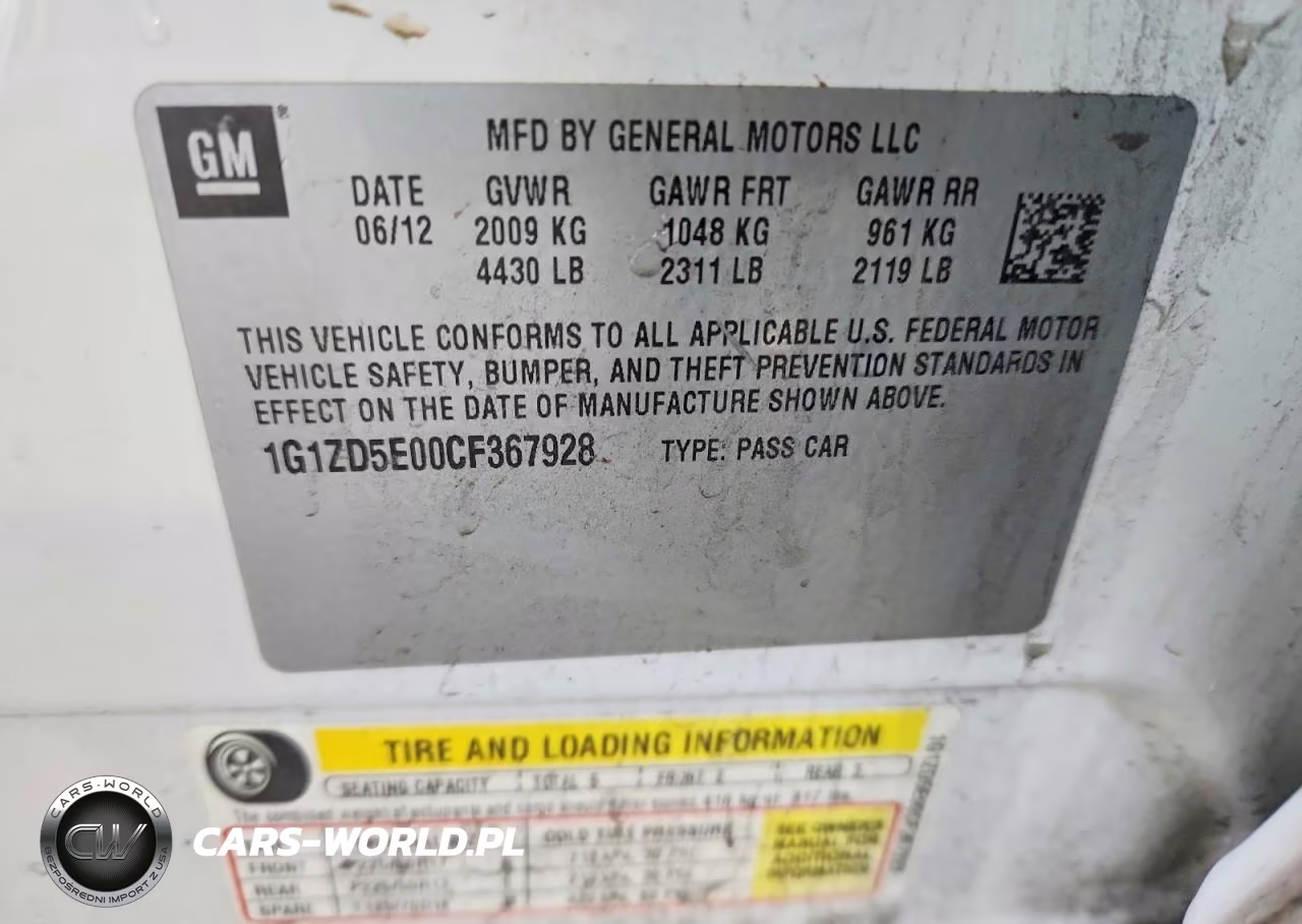 2012 Chevrolet Malibu 2Lt VIN:1G1ZD5E00CF367928 - 12