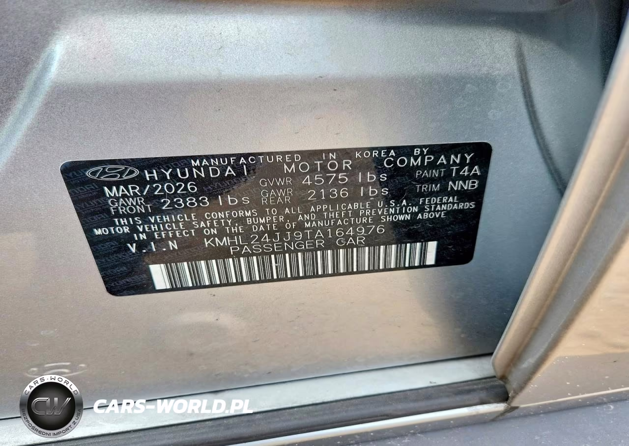 2026 Hyundai Sonata Hybrid Blue VIN:KMHL24JJ9TA164976 - 12