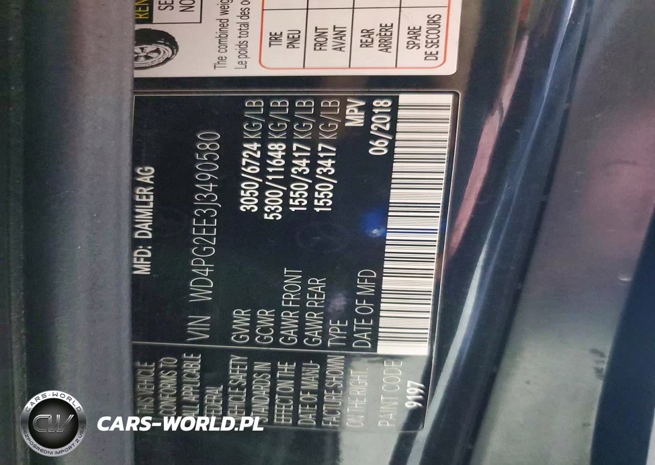2018 Mercedes-Benz Metris VIN:WD4PG2EE3J3490580 - 13