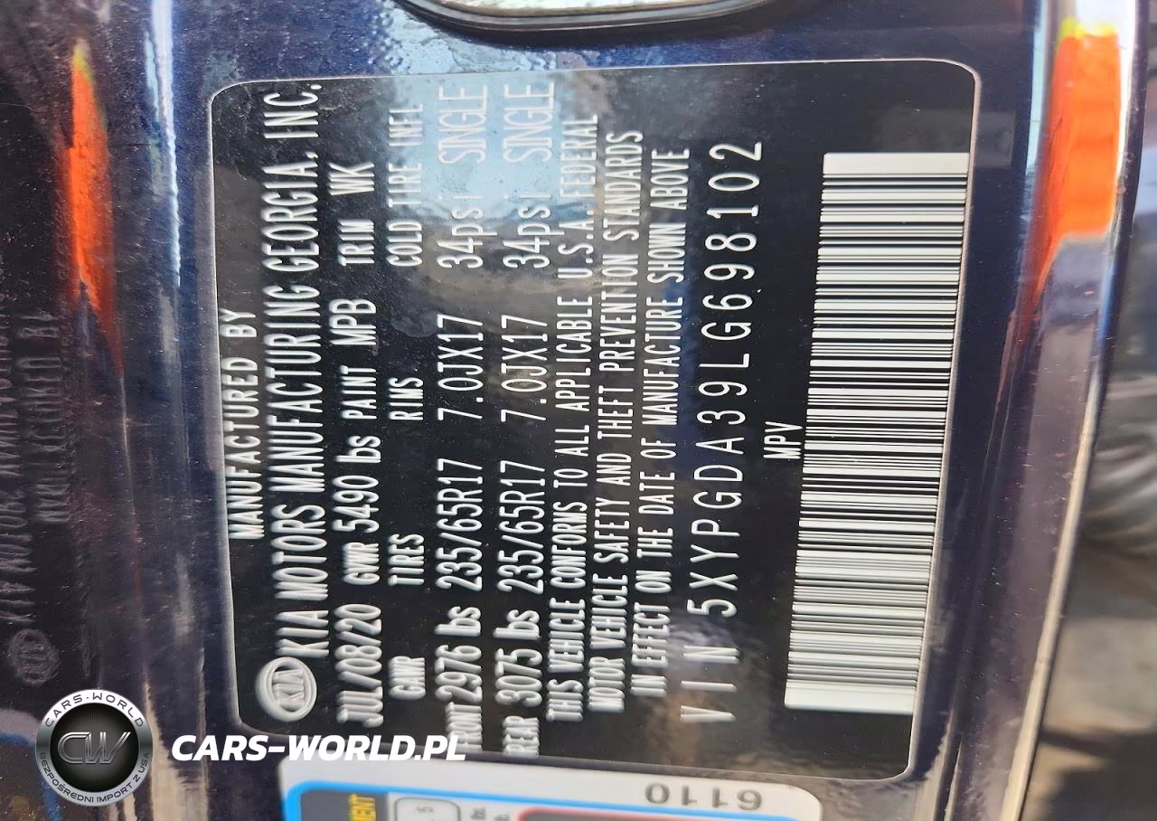 2020 Kia Sorento Lx VIN:5XYPGDA39LG698102 - 13