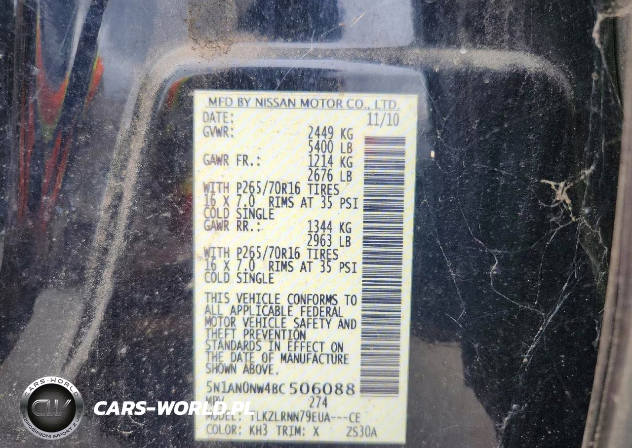 2011 Nissan Xterra X VIN:5N1AN0NW4BC506088 - 13