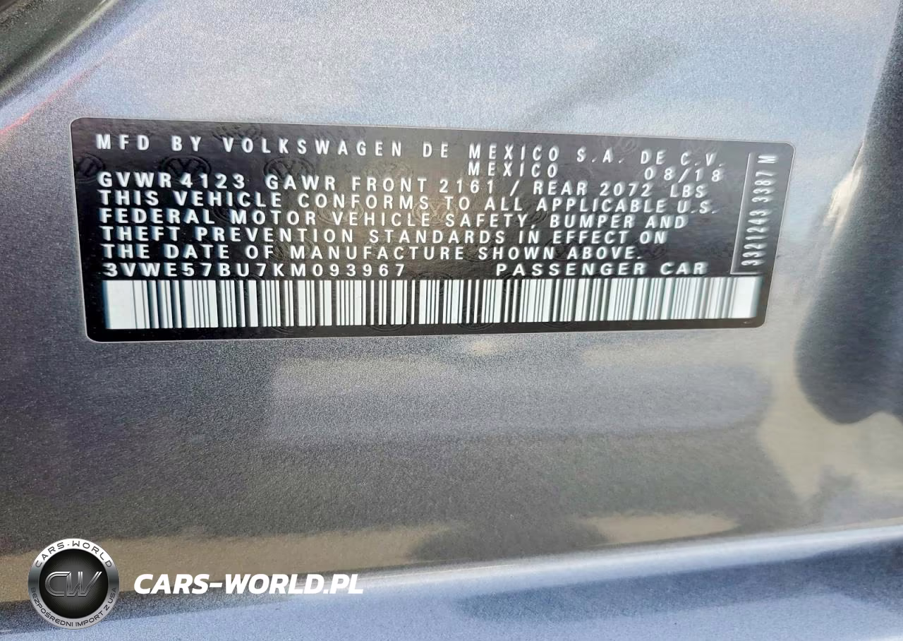 2019 Volkswagen Jetta Sel VIN:3VWE57BU7KM093967 - 13