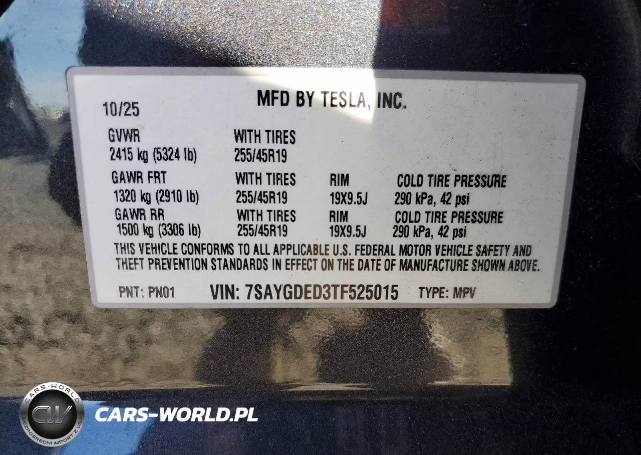 2026 Tesla Model Y VIN:7SAYGDED3TF525015 - 13